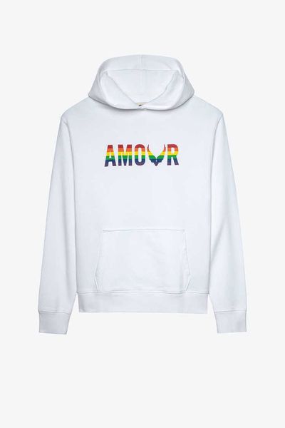 zadig voltaire 23ss women's sweatshirt zv pullover english letters color matching rainbow printing women's white hooded sweater, Black
zadig voltaire 23ss women's sweatshirt zv pullover english letters color matching rainbow printing women's white hooded sweater, Black