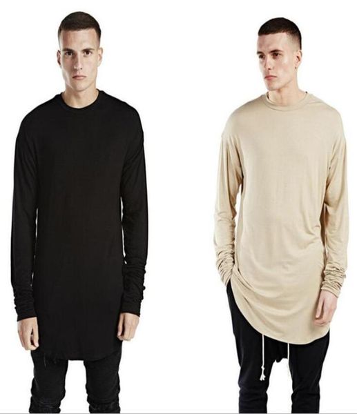 new men hipster tshirt street long sleeve shirt kpop oversized plain elongated curved hem tee 5977292, White;black
new men hipster tshirt street long sleeve shirt kpop oversized plain elongated curved hem tee 5977292, White;black