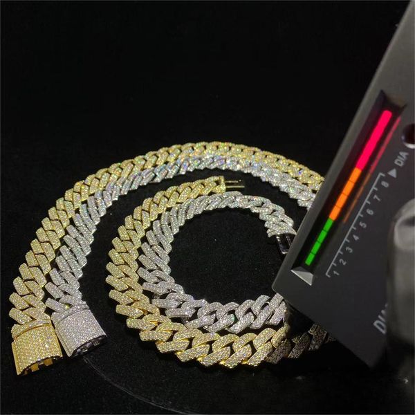 hip hop jewelry gold plated 925 sterling silver necklace 14mm iced out moissanite cuban link chain
hip hop jewelry gold plated 925 sterling silver necklace 14mm iced out moissanite cuban link chain