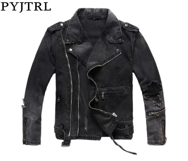 pyjtrl new mens autumn winter thick vintage holes ripped distressed coat black denim jacket for motorcycle zippers outwear 2011233848957, Black;brown
pyjtrl new mens autumn winter thick vintage holes ripped distressed coat black denim jacket for motorcycle zippers outwear 2011233848957, Black;brown