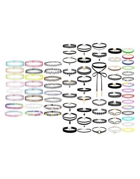 74 pcs accessories 24pcs necklace gothic henna tattoo stretch jewelry value pack 50pcs choker necklaces set58109175405533, Golden;silver
74 pcs accessories 24pcs necklace gothic henna tattoo stretch jewelry value pack 50pcs choker necklaces set58109175405533, Golden;silver