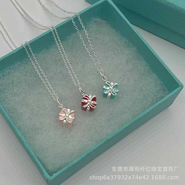 brand tiffay high edition enamel christmas gift box s925 sterling silver necklace fashion simple collar chain tsei, Black
brand tiffay high edition enamel christmas gift box s925 sterling silver necklace fashion simple collar chain tsei, Black
