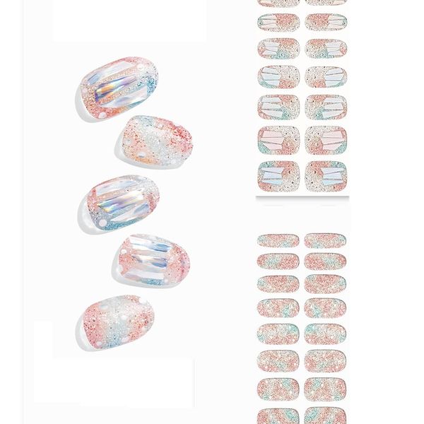 semi cured gel nail sticker, 20pcs glitter gel nail strips - long lasting, full nail wraps, diy decorations birthday party favor gifts, Black
semi cured gel nail sticker, 20pcs glitter gel nail strips - long lasting, full nail wraps, diy decorations birthday party favor gifts, Black