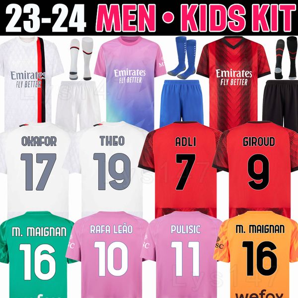 23 24 giroud pulisic soccer jerseys 2023 rebic theo bennacer kessie de ketelaere rafa leao football shirts ac milans player men kids kit uni, Black;yellow
23 24 giroud pulisic soccer jerseys 2023 rebic theo bennacer kessie de ketelaere rafa leao football shirts ac milans player men kids kit uni, Black;yellow
