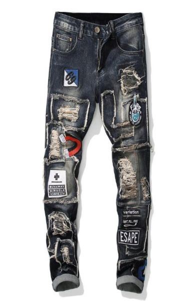 mens new fashion skinny punk slim fit jeans distressed denim hole pants male pencil streetwears pants8093008, Blue
mens new fashion skinny punk slim fit jeans distressed denim hole pants male pencil streetwears pants8093008, Blue
