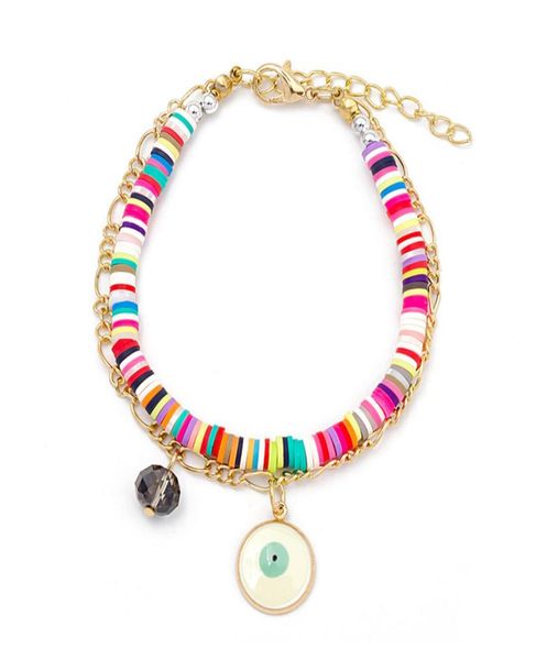 bohemian style evil eye pearl charm polymer clay heishi beads bracelets summer beach style bracelet for whole2845704, Golden;silver
bohemian style evil eye pearl charm polymer clay heishi beads bracelets summer beach style bracelet for whole2845704, Golden;silver