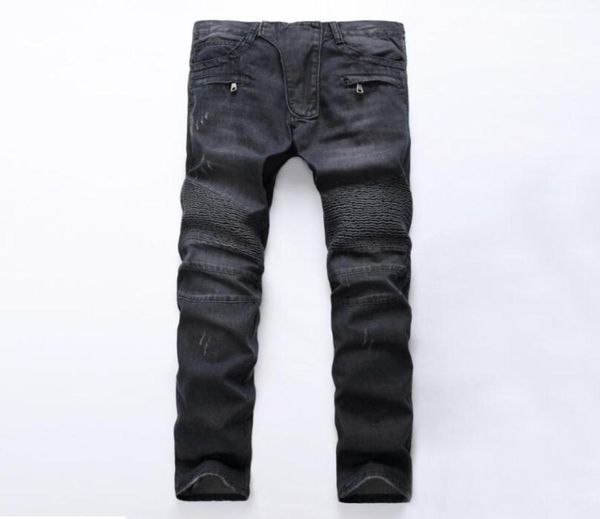 fashion designer mens zipper biker jeans patchwork slim fit black moto denim joggers pleated cool jean3884960, Blue
fashion designer mens zipper biker jeans patchwork slim fit black moto denim joggers pleated cool jean3884960, Blue