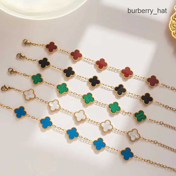 fashion jewelry designer bracelet new four-leaf clover women's bracelet simple multi-flower fritillary lucky clover bracelet girl gift, Golden;silver
fashion jewelry designer bracelet new four-leaf clover women's bracelet simple multi-flower fritillary lucky clover bracelet girl gift, Golden;silver