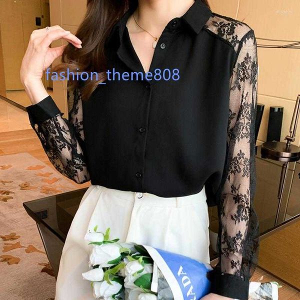 women's blouses fashion hollow polo collar cardigan blouse autumn lapel lace stitching chiffon shirts women elegant base v2617, White
women's blouses fashion hollow polo collar cardigan blouse autumn lapel lace stitching chiffon shirts women elegant base v2617, White