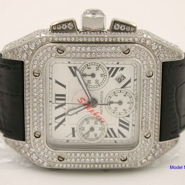 santos100 full diamond watch chronograph quartz movement man watch silver wtahc 100xl 316 stainless watch l, Slivery;brown
santos100 full diamond watch chronograph quartz movement man watch silver wtahc 100xl 316 stainless watch l, Slivery;brown