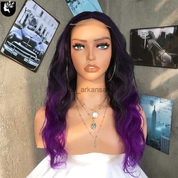 synthetic wigs long ombre black purple synthetic lace front wig for women natural wavy 4*4 t part lace heat resistant fiber lolita cosplay w
synthetic wigs long ombre black purple synthetic lace front wig for women natural wavy 4*4 t part lace heat resistant fiber lolita cosplay w
