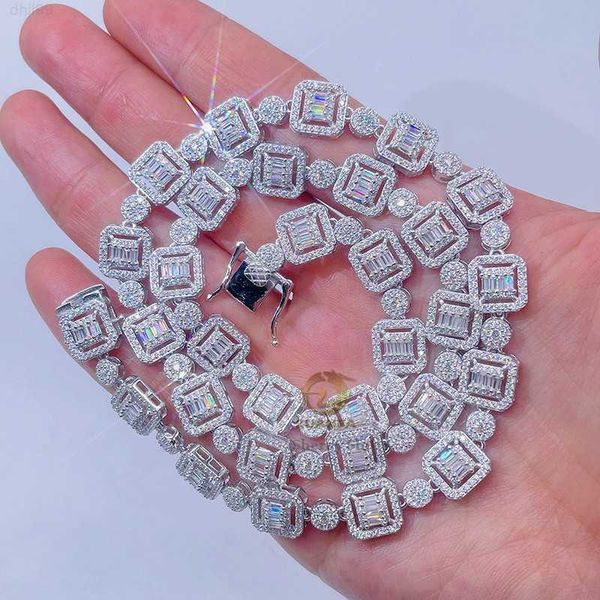 10mm iced out baguette cut moissanite hip hop silver tennis flower cluster necklace
10mm iced out baguette cut moissanite hip hop silver tennis flower cluster necklace