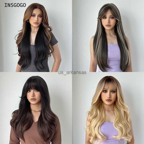 synthetic wigs insgogo blonde synthetic wigs with bangs for women long wavy mixed color heat resistant machine made temperaturedaily hair wi, Black
synthetic wigs insgogo blonde synthetic wigs with bangs for women long wavy mixed color heat resistant machine made temperaturedaily hair wi, Black