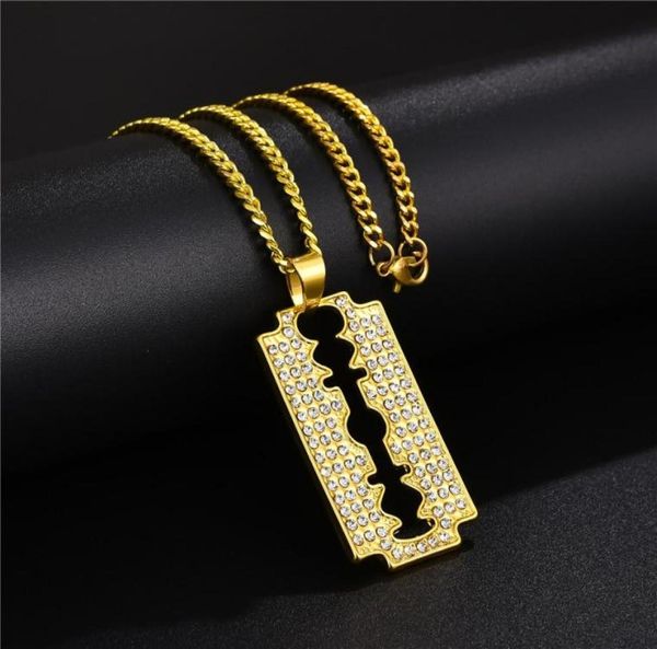 fashion men blade pendant necklace hip hop jewelry full rhinestone iced out design 18k gold plated 60cm long chain punk necklaces 1918269, Silver
fashion men blade pendant necklace hip hop jewelry full rhinestone iced out design 18k gold plated 60cm long chain punk necklaces 1918269, Silver
