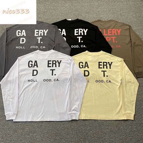 23ss new ga depts city limited before and after the letters printed cotton round neck loose versatile men women casual long sleeved, White;black
23ss new ga depts city limited before and after the letters printed cotton round neck loose versatile men women casual long sleeved, White;black