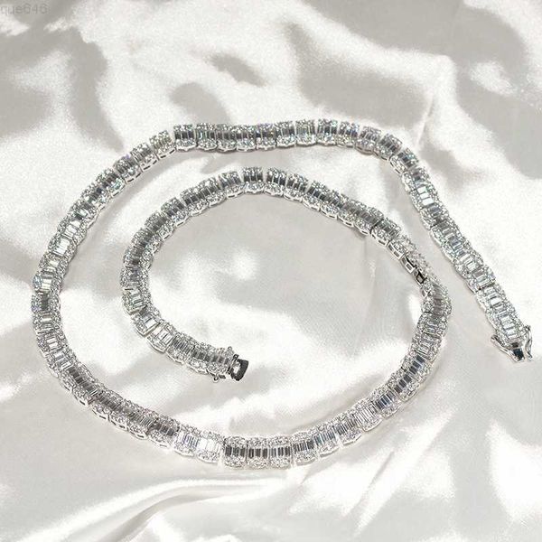 iced out baguette round cut moissanite cuban link chain vvs diamond tennis chain necklace, Silver
iced out baguette round cut moissanite cuban link chain vvs diamond tennis chain necklace, Silver