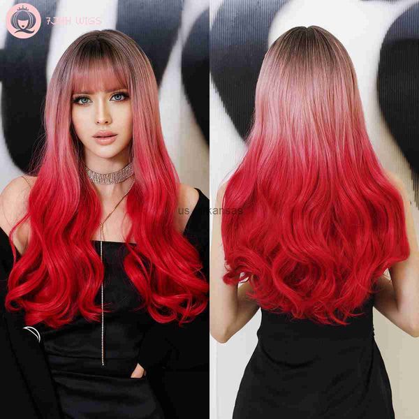 synthetic wigs 7jhh wigs long wavy curly hair wigs for women daily party ombre wine red synthetic wig with bangs heat resistant fiber 25 inc, Black
synthetic wigs 7jhh wigs long wavy curly hair wigs for women daily party ombre wine red synthetic wig with bangs heat resistant fiber 25 inc, Black