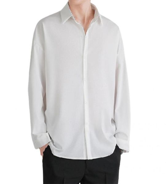 men039s casual shirts korean fashion drape for men long sleeve shirt turndown collar soft buttons closure solid color 040685, White;black
men039s casual shirts korean fashion drape for men long sleeve shirt turndown collar soft buttons closure solid color 040685, White;black