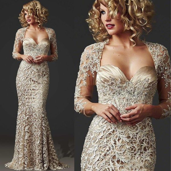 champagne lace mother of bride dresses jacket long sleeves beaded 2024 plus size custom made mermaid sweetheart neckline evening party gowns, Black;red
champagne lace mother of bride dresses jacket long sleeves beaded 2024 plus size custom made mermaid sweetheart neckline evening party gowns, Black;red