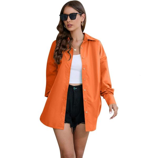 womens clothing spring and autumn blouses style pure color bright blouse long sleeve top, White
womens clothing spring and autumn blouses style pure color bright blouse long sleeve top, White