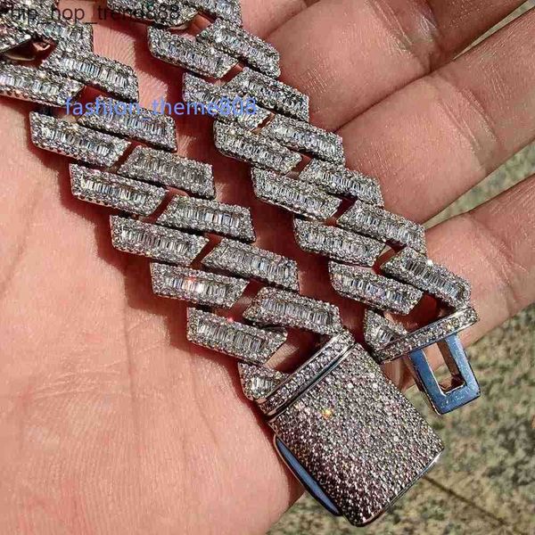 925 silver necklace 18mm heavy duty miami cuban chain hip hop jewelry vvs diamond bracelet rectangular men women
925 silver necklace 18mm heavy duty miami cuban chain hip hop jewelry vvs diamond bracelet rectangular men women