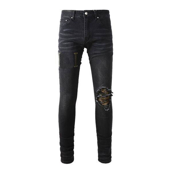 ripped men's jeans designer jeans knee skinny straight size 28-40 motorcycle trendy long straight hole high street denim, Blue
ripped men's jeans designer jeans knee skinny straight size 28-40 motorcycle trendy long straight hole high street denim, Blue