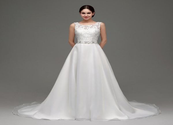 2017 wedding dresses tank sleeves a line lace beading belt in stock bridal wedding gowns 242365547388, White
2017 wedding dresses tank sleeves a line lace beading belt in stock bridal wedding gowns 242365547388, White