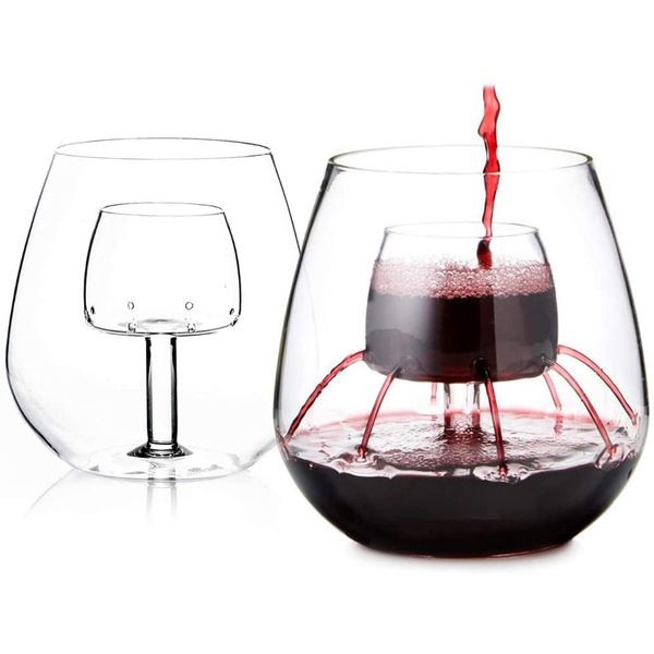 yuexuan 7 oz stemless aerating wine glass dispenser collection (set of 2) with built in aerator, clear red/white for party wedding and home
yuexuan 7 oz stemless aerating wine glass dispenser collection (set of 2) with built in aerator, clear red/white for party wedding and home