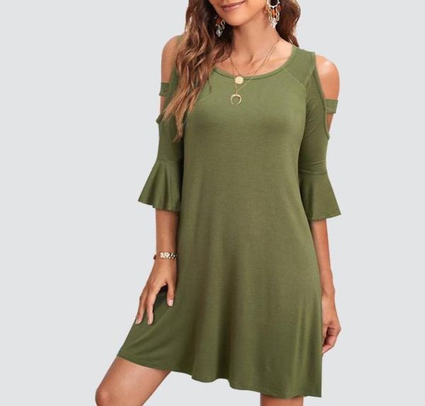 casual dresses women summer beach cold shoulder flared sleeve loose mini dress 2ha1695358480, Black;gray
casual dresses women summer beach cold shoulder flared sleeve loose mini dress 2ha1695358480, Black;gray