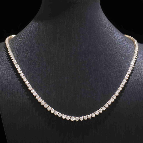 def vvs lab diamond tennis necklace graduratly changing size in 10k 14k 18k yellow gold white gold chain 3 prongs, Silver
def vvs lab diamond tennis necklace graduratly changing size in 10k 14k 18k yellow gold white gold chain 3 prongs, Silver