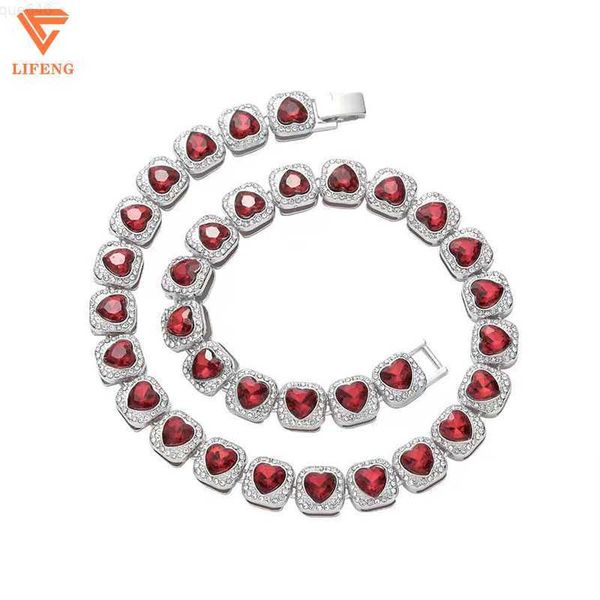 fashion jewelry hip hop 13mm iced out red heart love moissanite tennis chain necklace for men women jewelry, Silver
fashion jewelry hip hop 13mm iced out red heart love moissanite tennis chain necklace for men women jewelry, Silver
