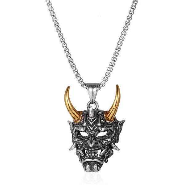 designer's new golden horn prnapara pendant for men's ghost mask necklace for halloween gifts to a small crowd design sense, popul, Silver
designer's new golden horn prnapara pendant for men's ghost mask necklace for halloween gifts to a small crowd design sense, popul, Silver