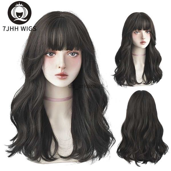 synthetic wigs 7jhhwigs black long body wavy synthetic wigs with fluffy bang for women natural soft daily four seasons wear hair hkd230818
synthetic wigs 7jhhwigs black long body wavy synthetic wigs with fluffy bang for women natural soft daily four seasons wear hair hkd230818