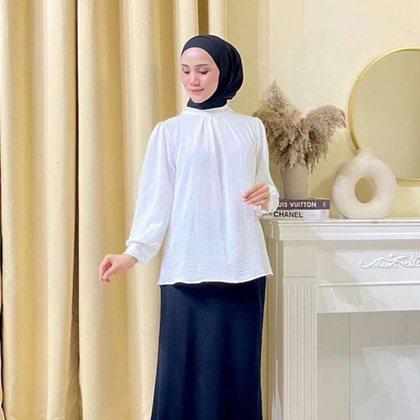 icy silks early spring shirt for women a niche long sleeved retro white 
icy silks early spring shirt for women a niche long sleeved retro white