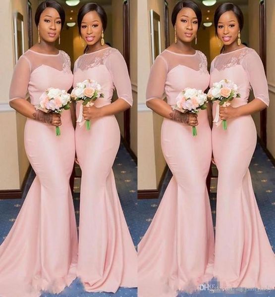 2019 sheer lace neck blush pink african nigerian mermaid bridesmaid dresses with sleeve plus size maid of honor wedding guest gown5559473, White;pink
2019 sheer lace neck blush pink african nigerian mermaid bridesmaid dresses with sleeve plus size maid of honor wedding guest gown5559473, White;pink