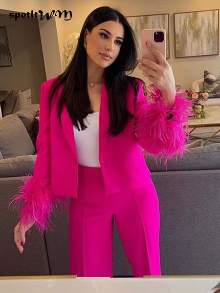 womens two piece pants fashion solid blazer pieces set female lapel feather long sleeve one button coathigh waist straight leg suits 230818, White
womens two piece pants fashion solid blazer pieces set female lapel feather long sleeve one button coathigh waist straight leg suits 230818, White
