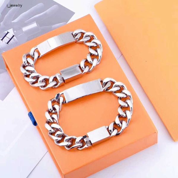 luxury designer bracelet cuff silver titanium steel bracelets for lover chain, White
luxury designer bracelet cuff silver titanium steel bracelets for lover chain, White