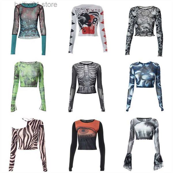 women's t-shirt 2023 fairy grunge shirt basic mesh print women gothic punk t-shirts e girl slim long sleeve tees streetwear cyber y2k, White
women's t-shirt 2023 fairy grunge shirt basic mesh print women gothic punk t-shirts e girl slim long sleeve tees streetwear cyber y2k, White