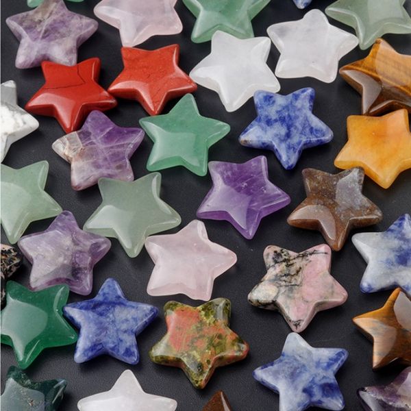 20mm natural crystal stone ornaments star carved chakra charms reiki healing quartz mineral tumbled gemstones hand home decor pendant jewelr, Black
20mm natural crystal stone ornaments star carved chakra charms reiki healing quartz mineral tumbled gemstones hand home decor pendant jewelr, Black
