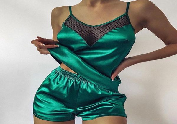 women039s sleepwear summer women pajama set sleeveless shorts satin silk pyjamas pjs fashion nightwear for female ladi7051876, Black;red
women039s sleepwear summer women pajama set sleeveless shorts satin silk pyjamas pjs fashion nightwear for female ladi7051876, Black;red