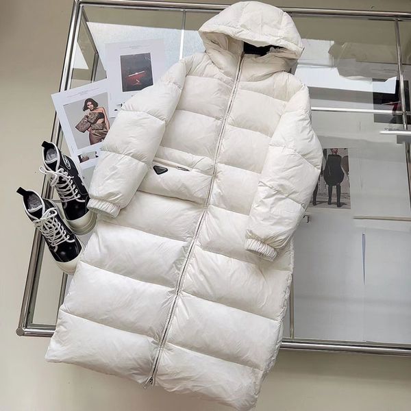 

Womens white puffer jacket down coat winter parka Long coats windbreaker outdoor thick windproof warmth Outerwear Suitable for cold areas, 1*