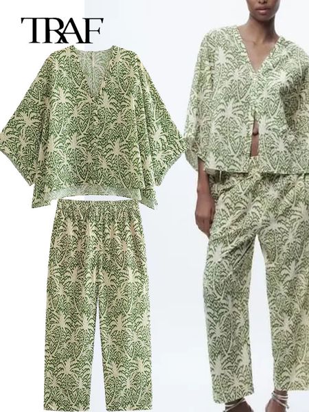 womens two piece pants traf summer causal printed blouse pant sets fashion vneck batwing sleeve singlebreasted elastic waist long 230818, White
womens two piece pants traf summer causal printed blouse pant sets fashion vneck batwing sleeve singlebreasted elastic waist long 230818, White