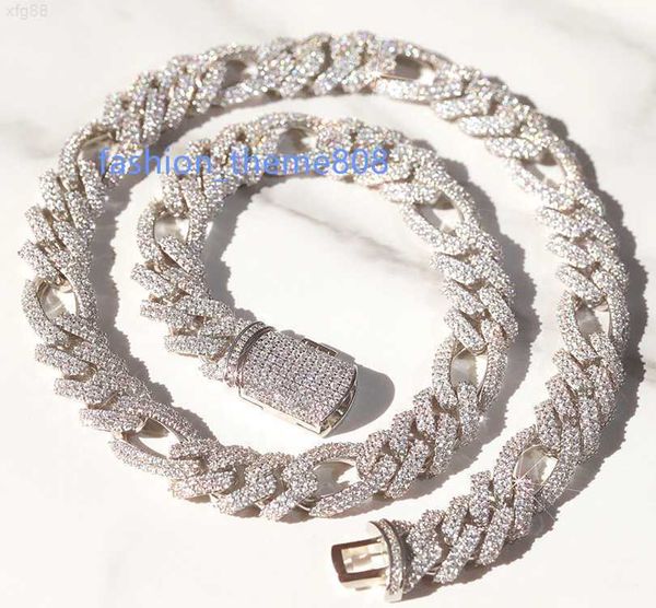 new design hip hop chain 13mm wide 925 silver necklace d/vvs moissanite necklace bling cuban link chain
new design hip hop chain 13mm wide 925 silver necklace d/vvs moissanite necklace bling cuban link chain
