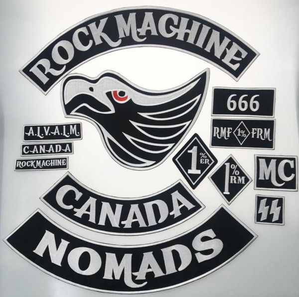 original rock machine motorcycle embroidery biker badge large size patch for full back of jacket iron on vest rocker patches1087001, Black
original rock machine motorcycle embroidery biker badge large size patch for full back of jacket iron on vest rocker patches1087001, Black