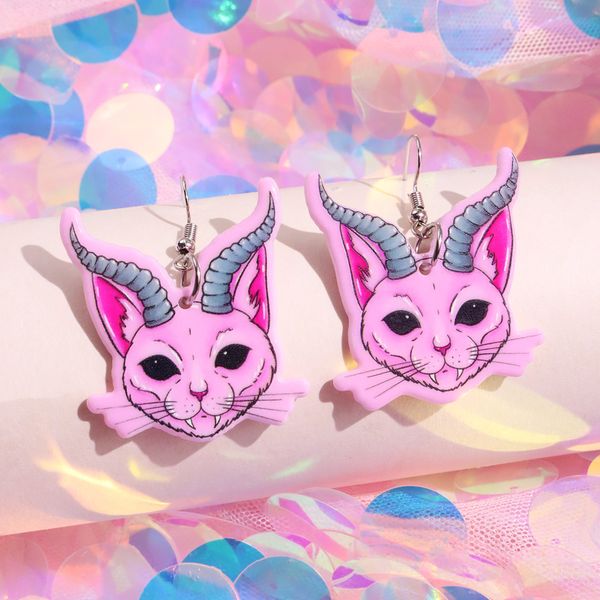 halloween acrylic pink skeleton cat claw wound patch personalized trend innovative simple earrings, Silver
halloween acrylic pink skeleton cat claw wound patch personalized trend innovative simple earrings, Silver