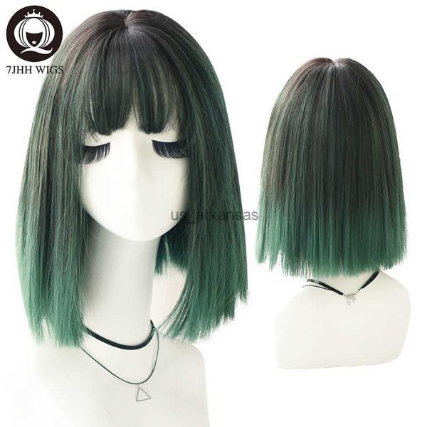 synthetic wigs 7jhh wigs purple green straight medium 18 inch synthetic wig for girls fashion high temperature silk daily wear wig hkd230818, Black
synthetic wigs 7jhh wigs purple green straight medium 18 inch synthetic wig for girls fashion high temperature silk daily wear wig hkd230818, Black