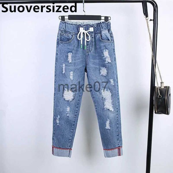 women's jeans oversized 2640 ripped anklelength 90 cm jeans spring fall fashion streetwear casual harem pants korean design baggy vaque, Blue
women's jeans oversized 2640 ripped anklelength 90 cm jeans spring fall fashion streetwear casual harem pants korean design baggy vaque, Blue