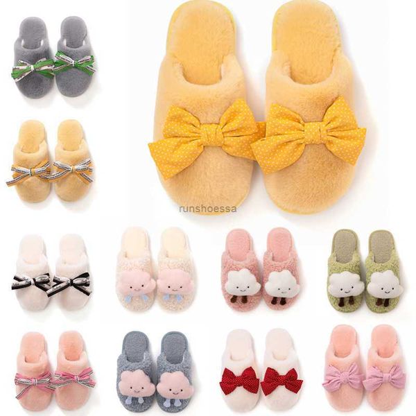 

Winter for Bowknot Cheaper Fur Slippers Women Yellow Pink White Snow Slides Indoor House Fashion Outdoor Girls Ladies Furry Slipper60 ry, Item 5