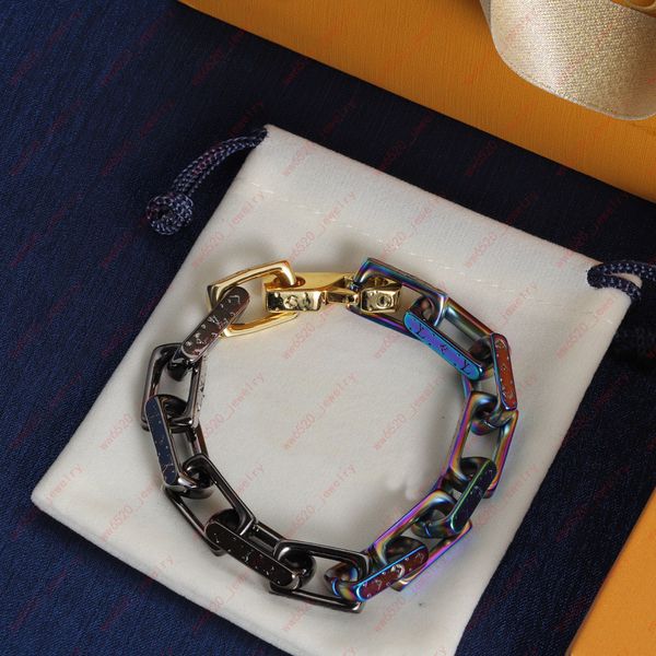 luxury designer fashion hip hop dazzle colour quenched male and female titanium steel matching color bracelets chain, personality master ess, Black
luxury designer fashion hip hop dazzle colour quenched male and female titanium steel matching color bracelets chain, personality master ess, Black