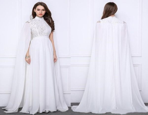 elegant white evening formal dresses long with wrap a line lace chiffon high neck cape sleeve saudi arabic caftan celebrity prom p7730010, Black;red
elegant white evening formal dresses long with wrap a line lace chiffon high neck cape sleeve saudi arabic caftan celebrity prom p7730010, Black;red
